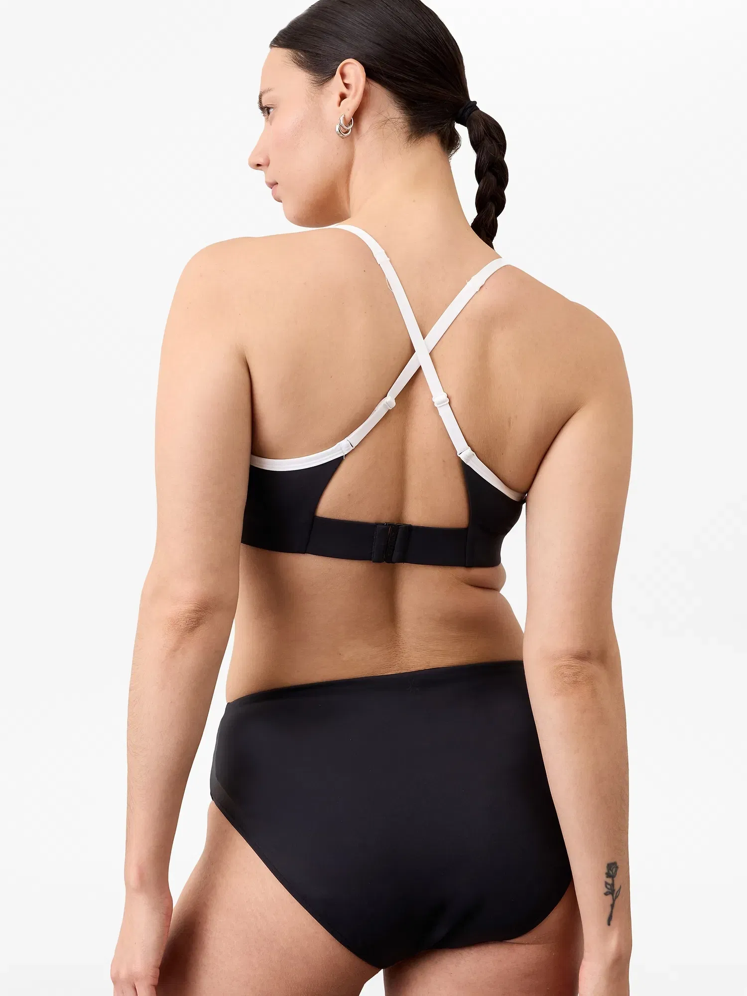 Athleta High Waist Cheeky Swim Bottom - Black (Black)