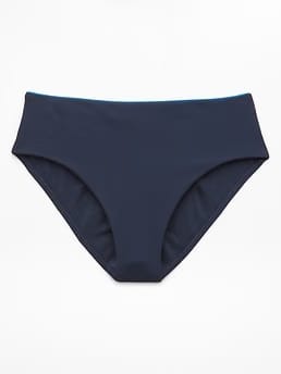 Athleta High Waist Cheeky Swim Bottom - Blue (Eclipse/Breaker)