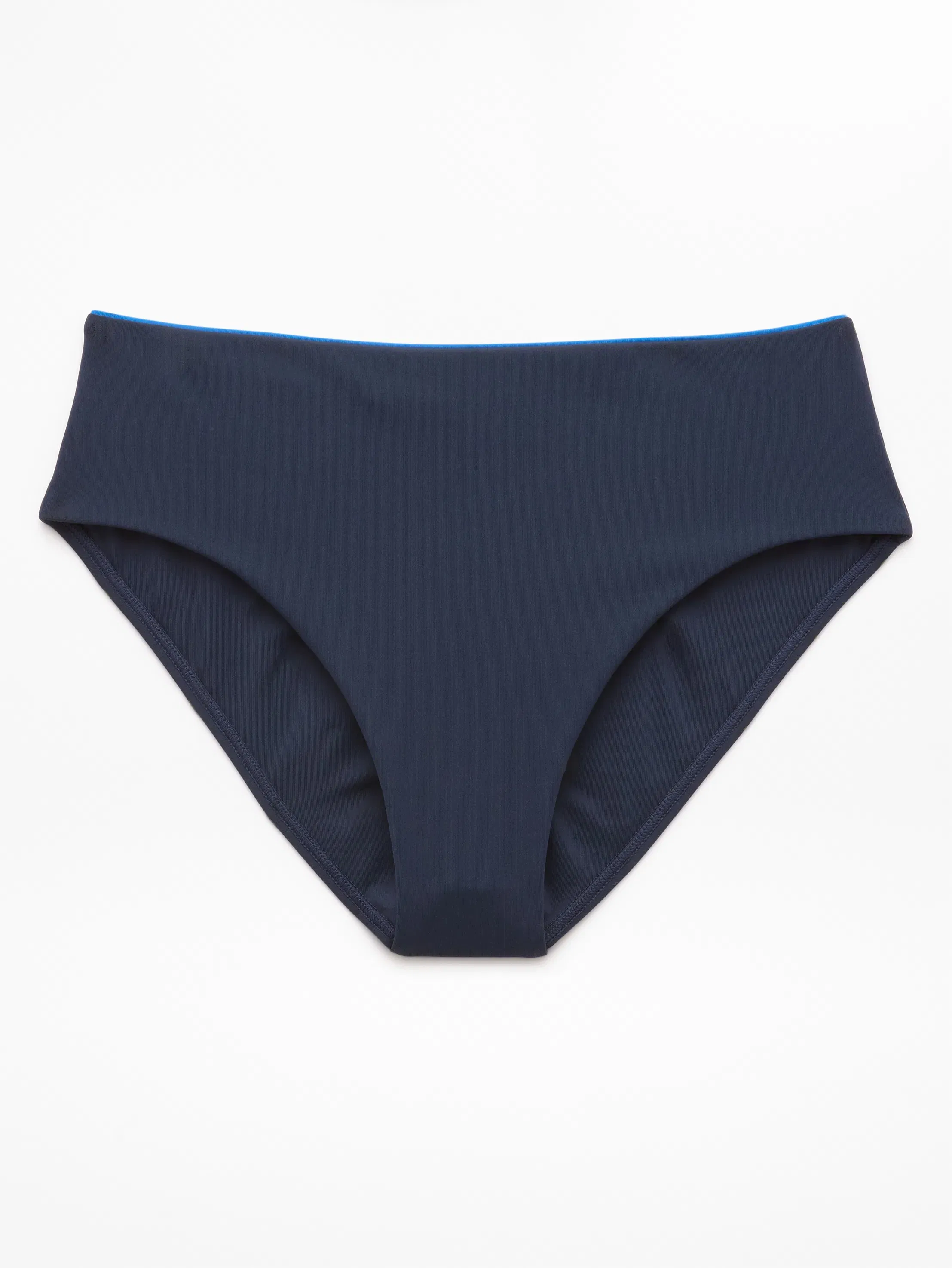 Athleta High Waist Cheeky Swim Bottom - Blue (Eclipse/Breaker)
