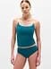 Athleta High Waist Cheeky Swim Bottom - Green (Coastal Teal/Spark)
