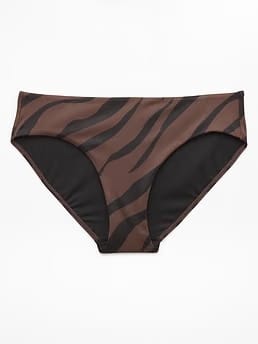 Athleta Hipster Full Swim Bottom - Brown (Prima Woodland Zebra)