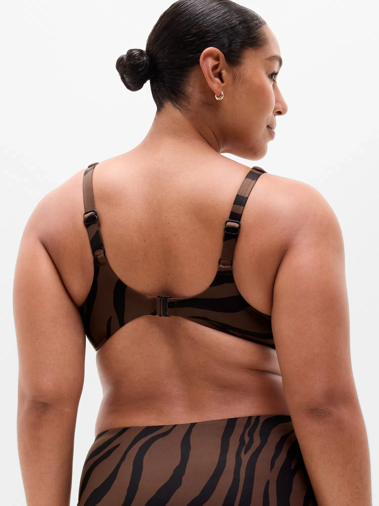 Athleta Oasis Underwire Bikini Top A-C - Brown (Prima Woodland Zebra) - 845366042