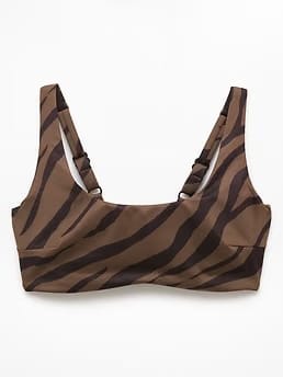 Athleta Oasis Underwire Bikini Top A-C - Brown (Prima Woodland Zebra) - 845366042