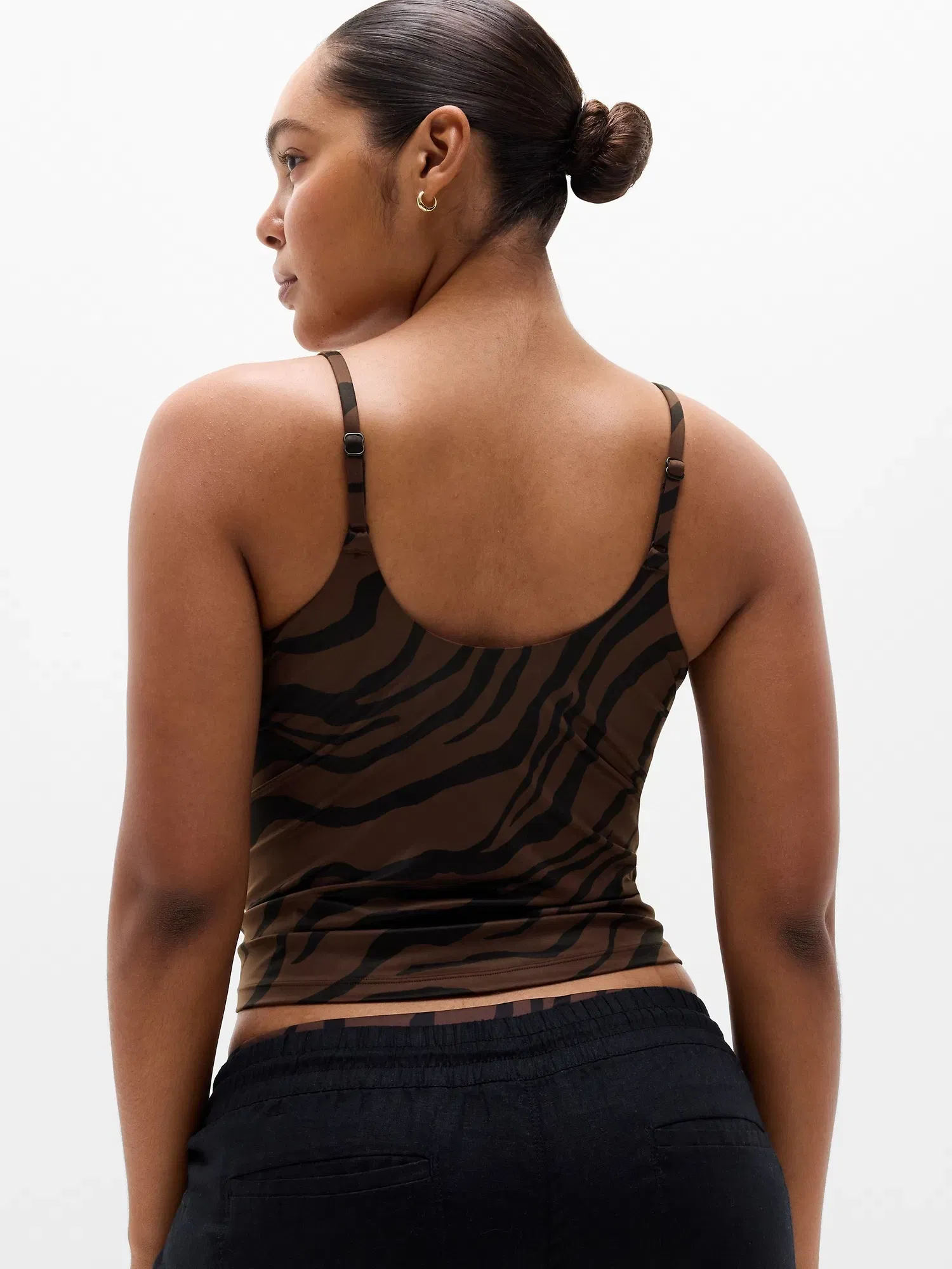 Athleta Scoop Tankini - Brown (Prima Woodland Zebra)