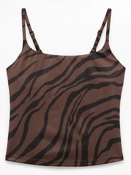 Athleta Scoop Tankini - Brown (Prima Woodland Zebra)