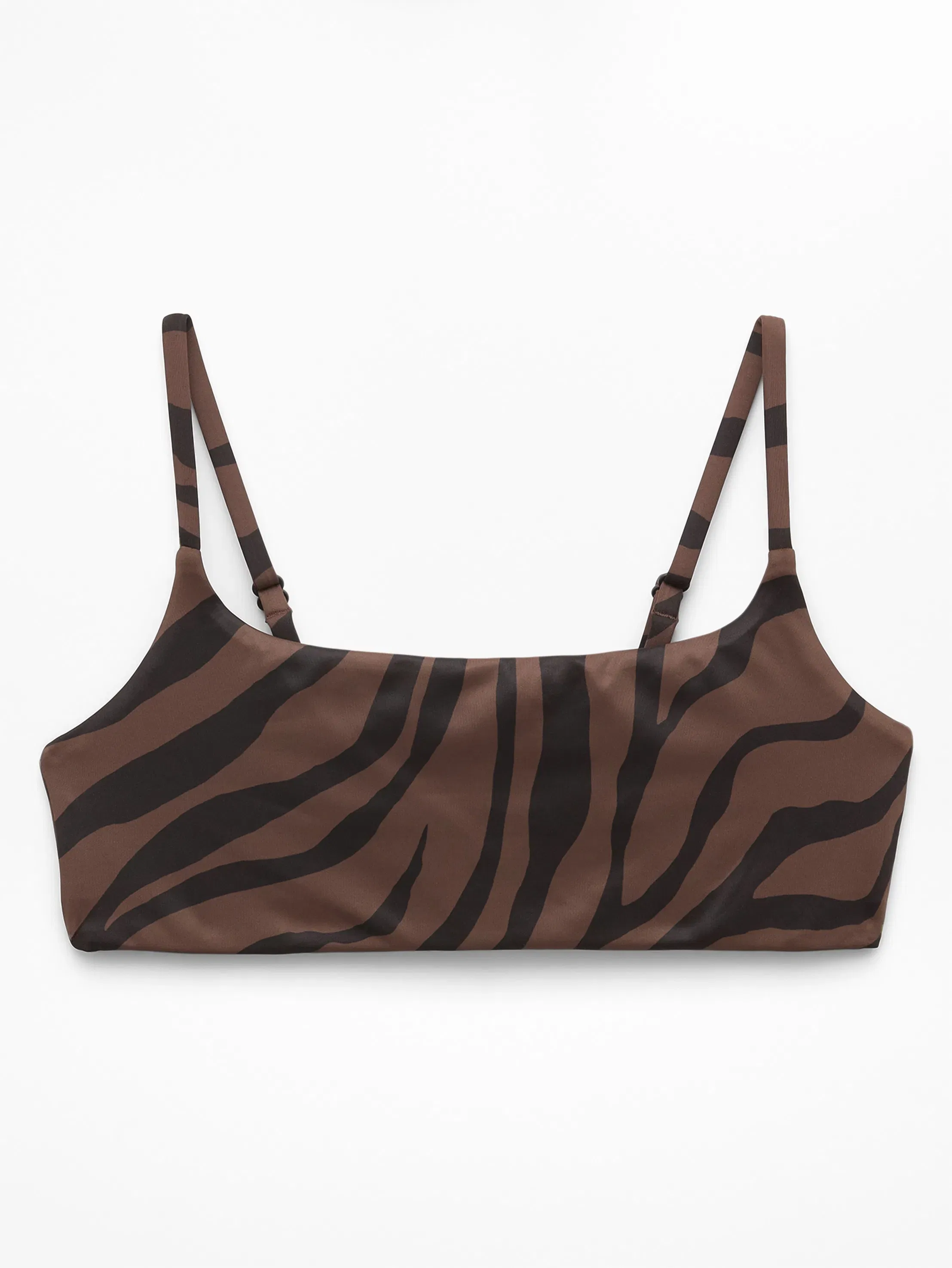 Athleta Square Neck Bikini Top - Brown (Prima Woodland Zebra)