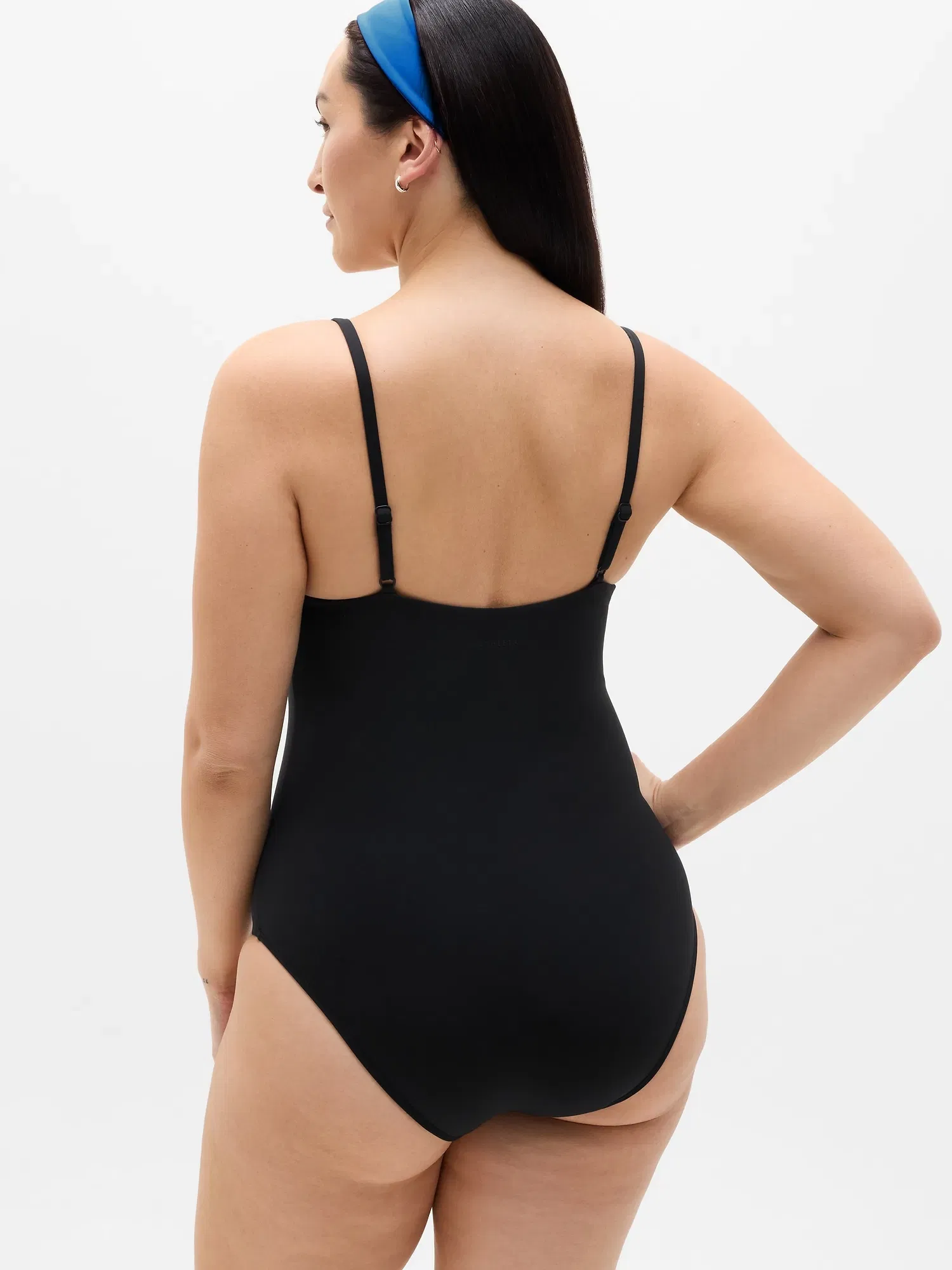 Athleta Straight Neck One Piece - Black (Black)