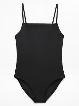 Athleta Straight Neck One Piece - Black (Black)