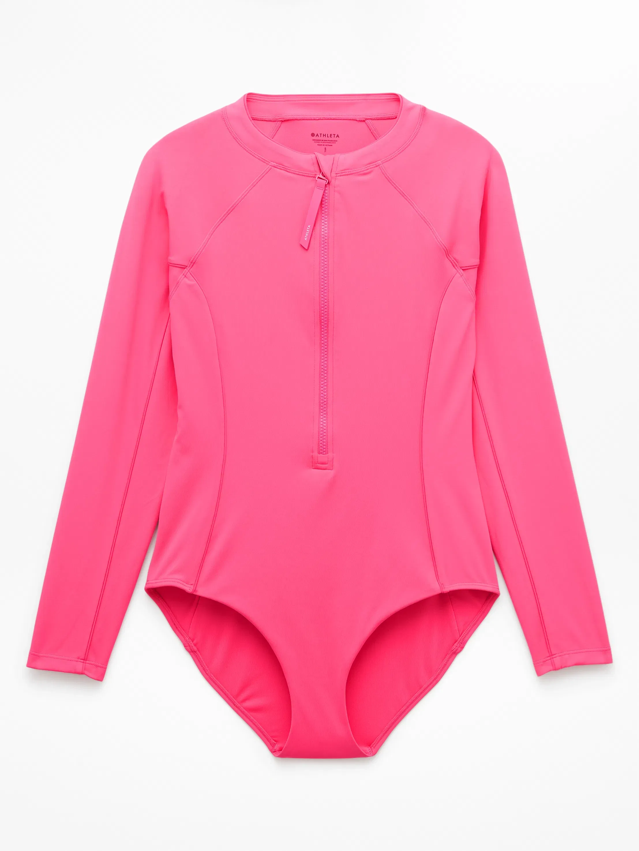 Athleta Sun Shield Rashguard One Piece - Pink (Cerise)