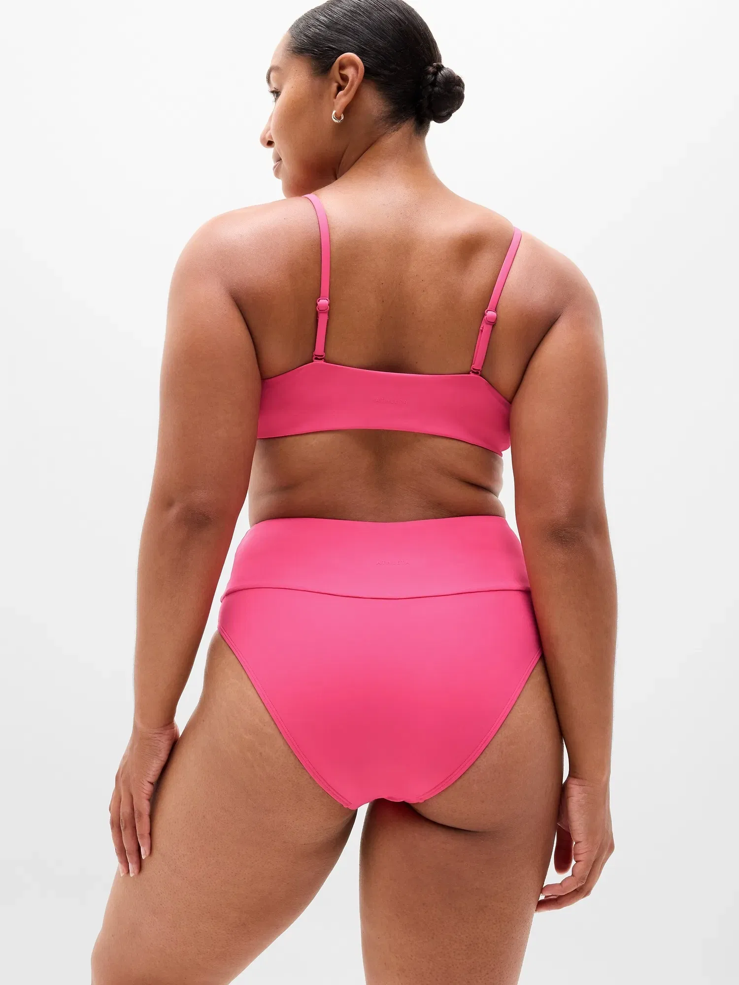 Athleta Ultra High Waist Cheeky Swim Bottom - Pink (Cerise)