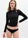 Athleta Zip-Front Rashguard - Black (Black)