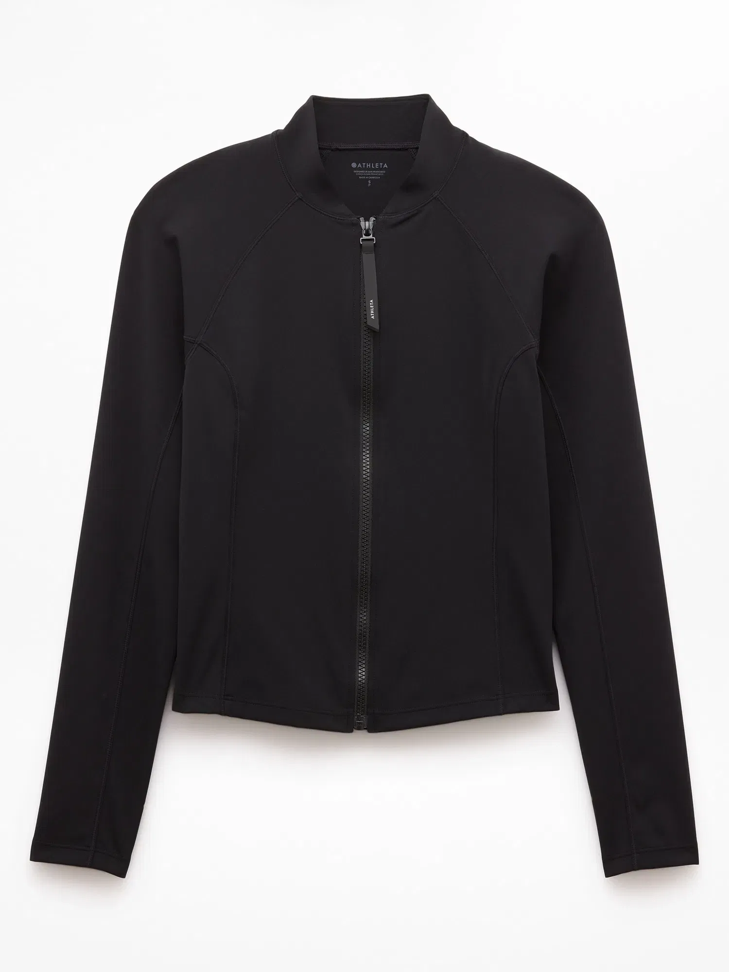 Athleta Zip-Front Rashguard - Black (Black)