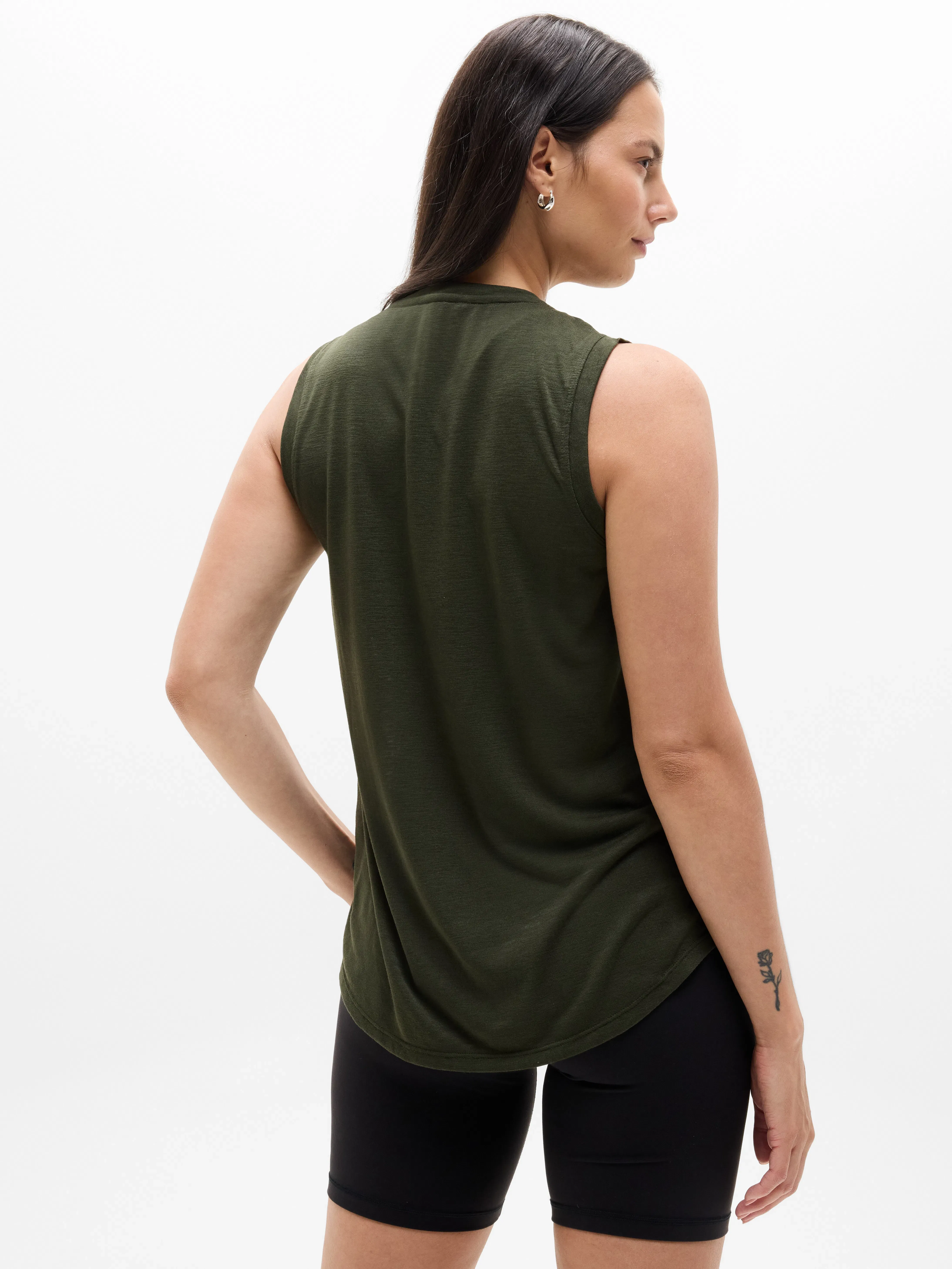 Athleta Breezy Tank - Green (Aspen Olive)