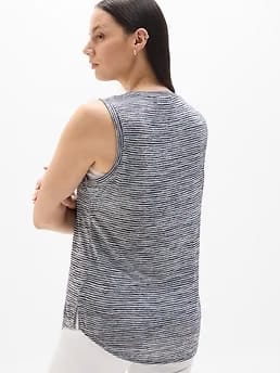 Athleta Breezy Tank - Multi (Navy Stripe)