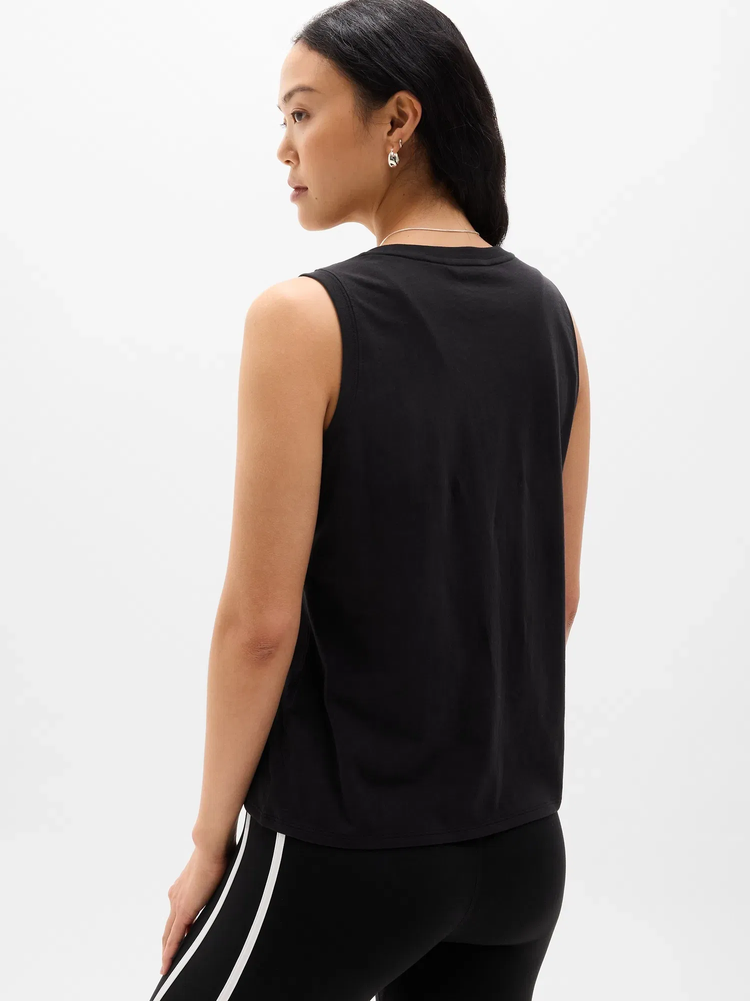 Athleta Favorite Cotton Tank - Black (Black)