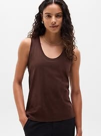 Athleta Favorite Cotton Tank - Brown (WOODLAND)