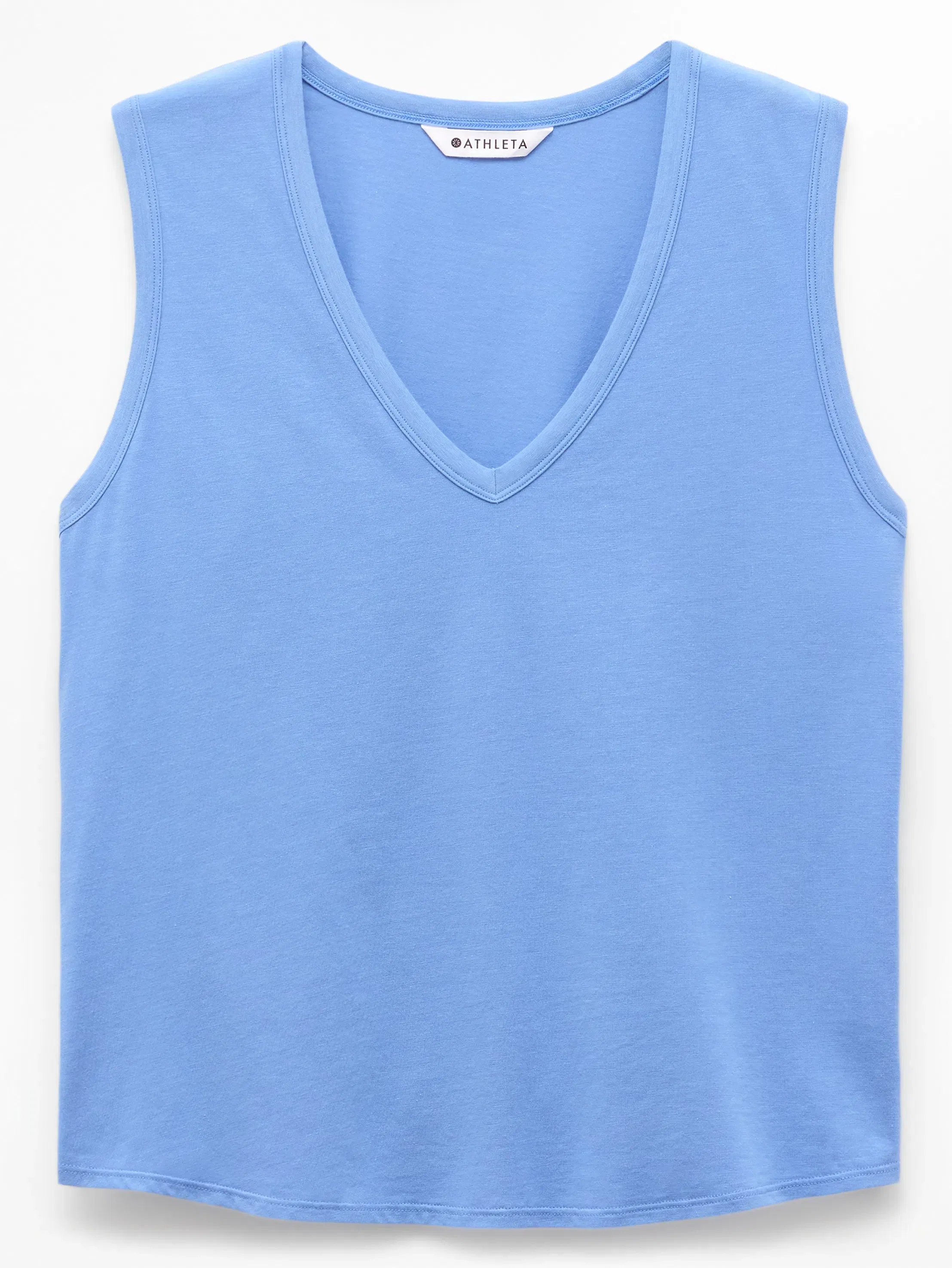 Athleta Foundation V-Neck Tank - Blue (Waterfall)