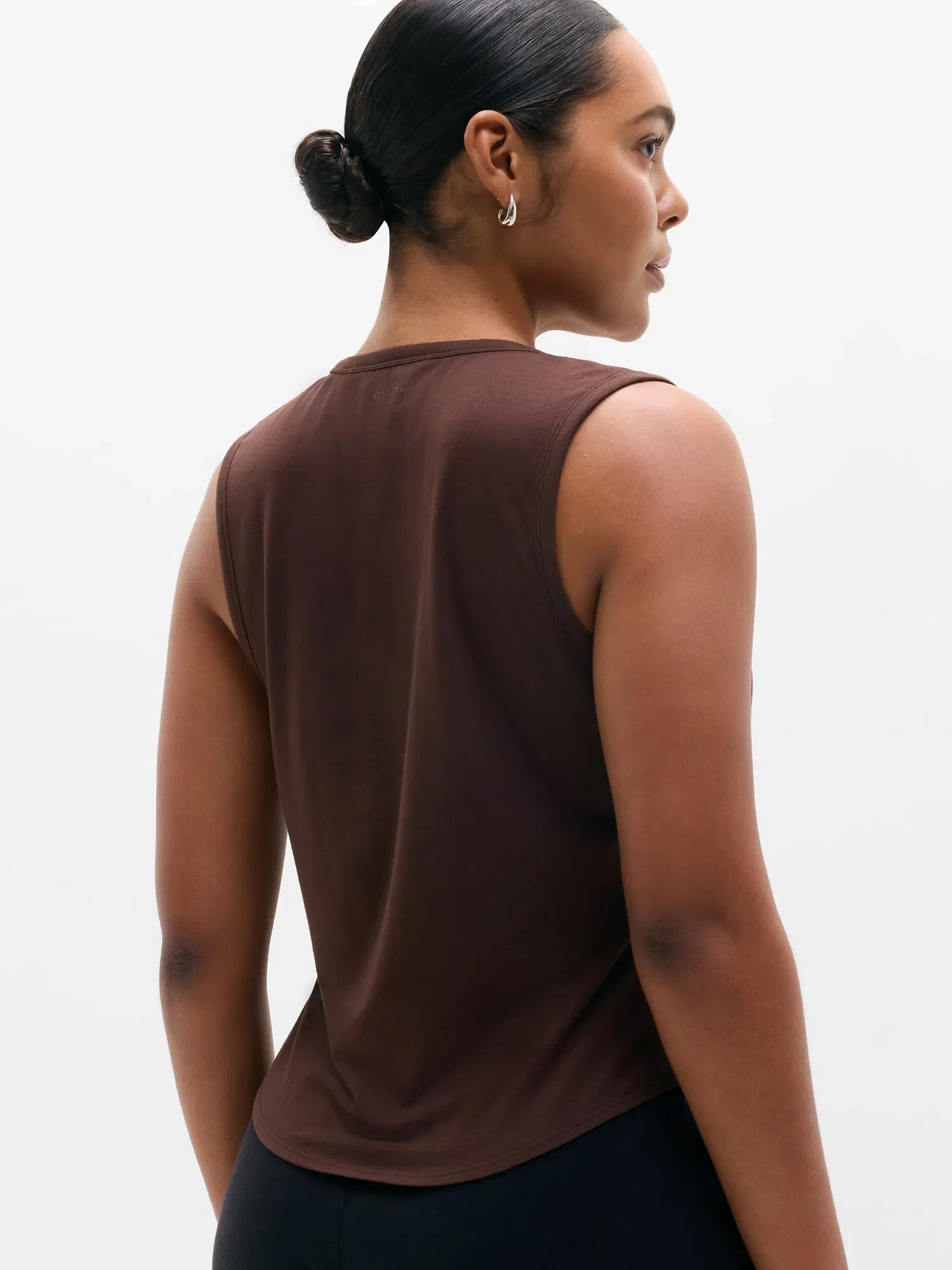 Athleta Foundation V-Neck Tank - Brown (Woodland)