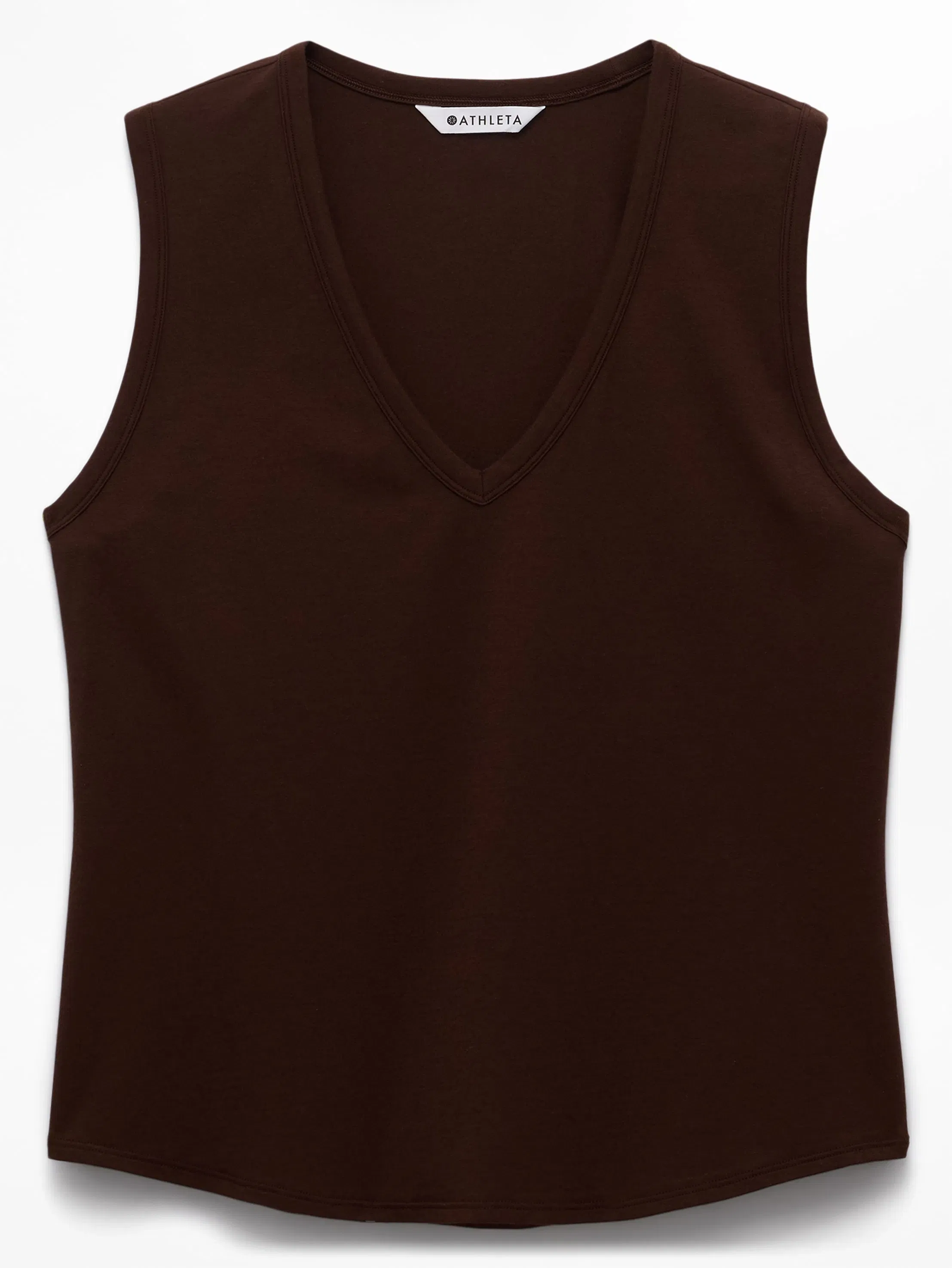 Athleta Foundation V-Neck Tank - Brown (Woodland)