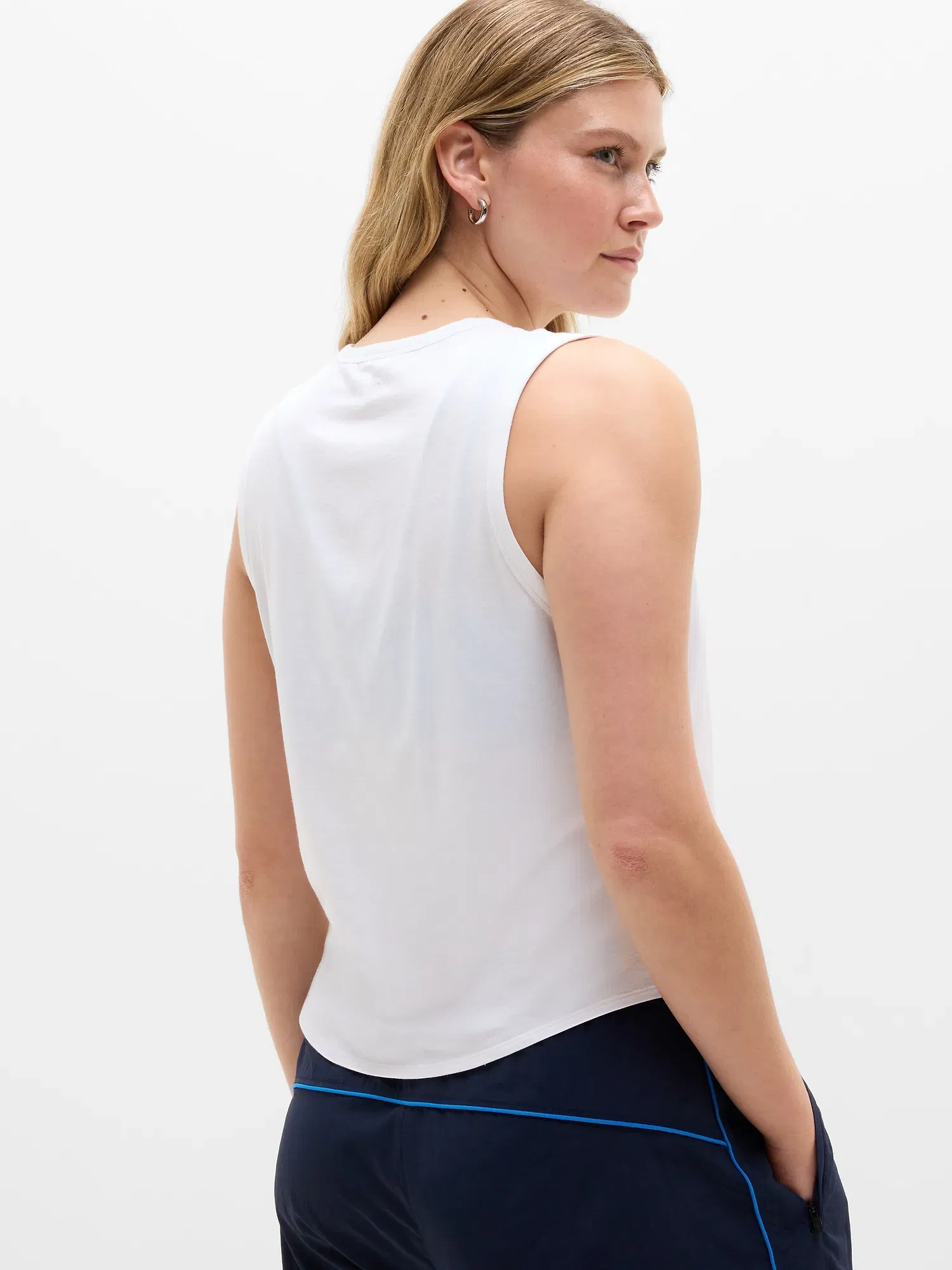 Athleta Foundation V-Neck Tank - White (Bright White)