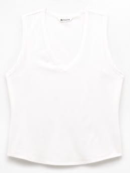 Athleta Foundation V-Neck Tank - White (Bright White)