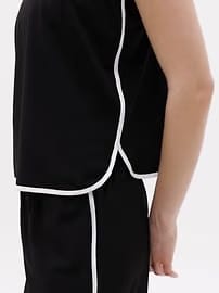 Athleta Journey Tank - Black (Black/Bright White)
