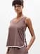 Athleta Journey Tank - Brown (Driftwood/White)