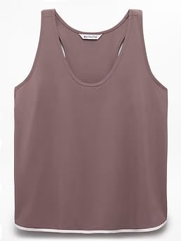 Athleta Journey Tank - Brown (Driftwood/White)