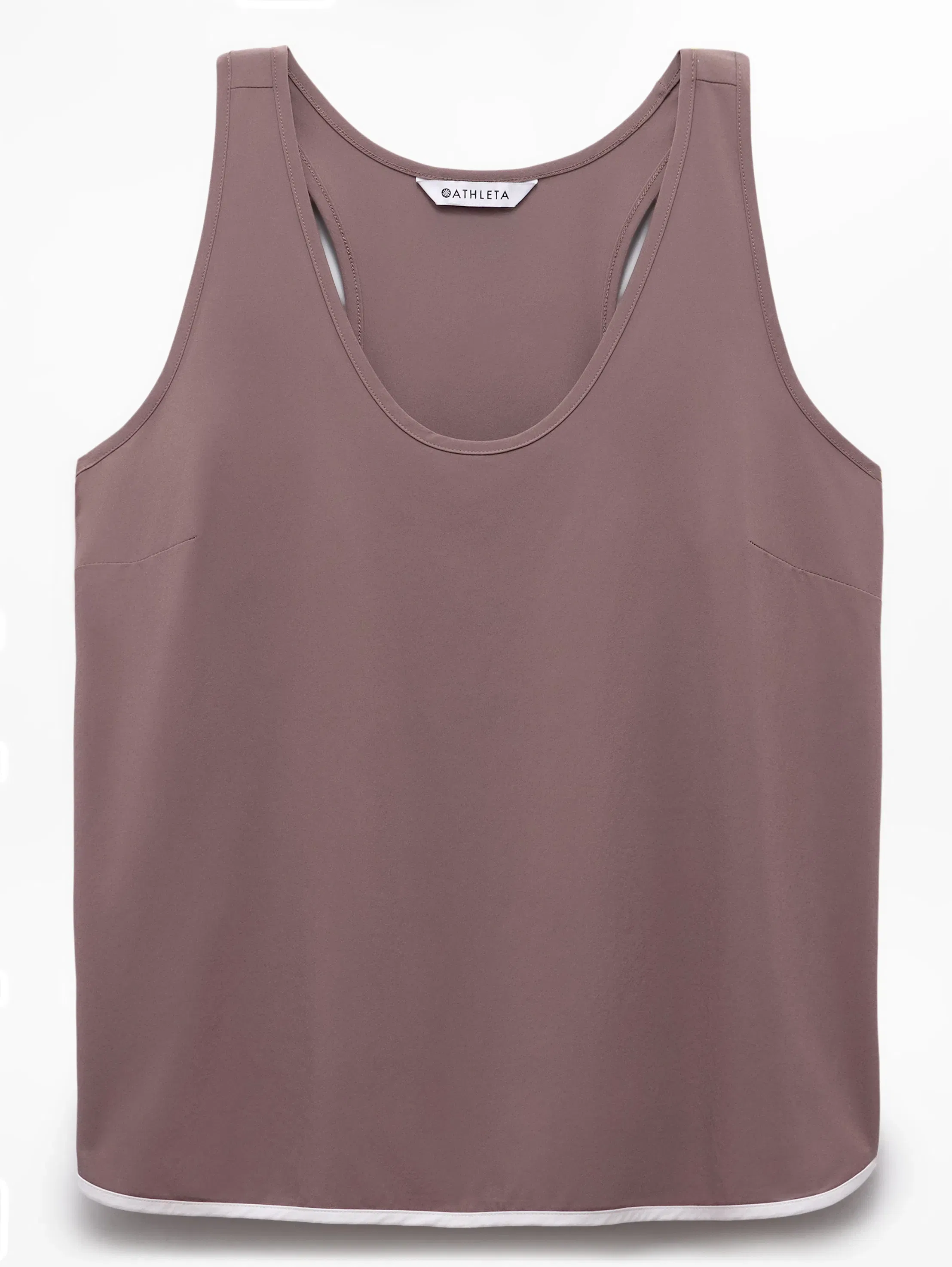 Athleta Journey Tank - Brown (Driftwood/White)
