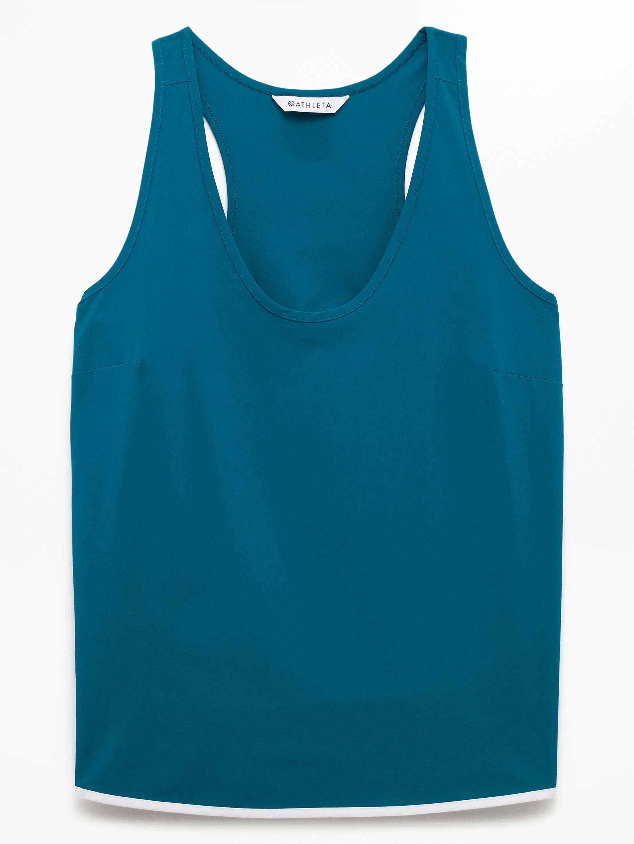 Athleta Journey Tank - Green (Coastal Teal/White)