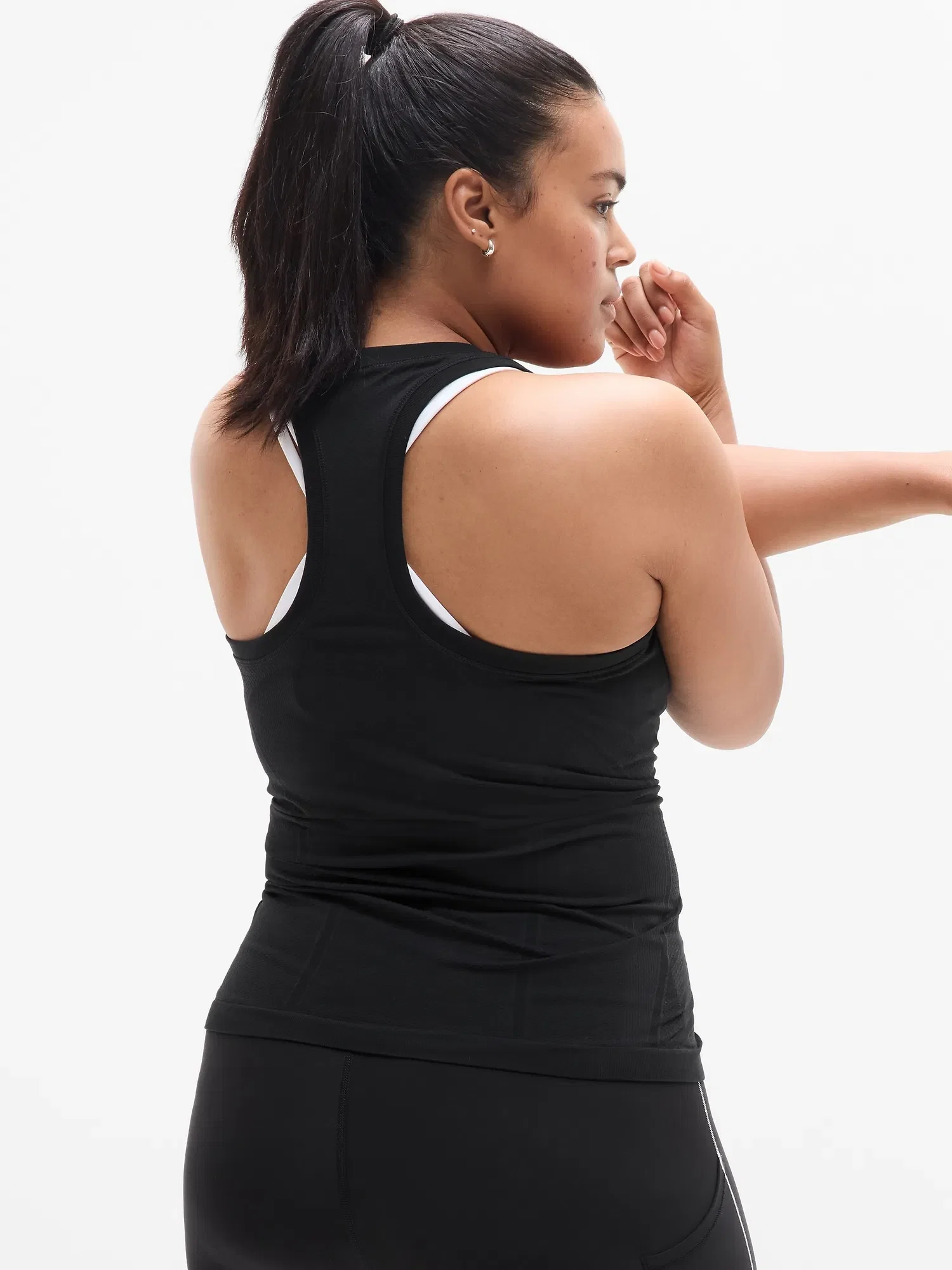 Athleta Momentum Seamless Tank - Black (Black)