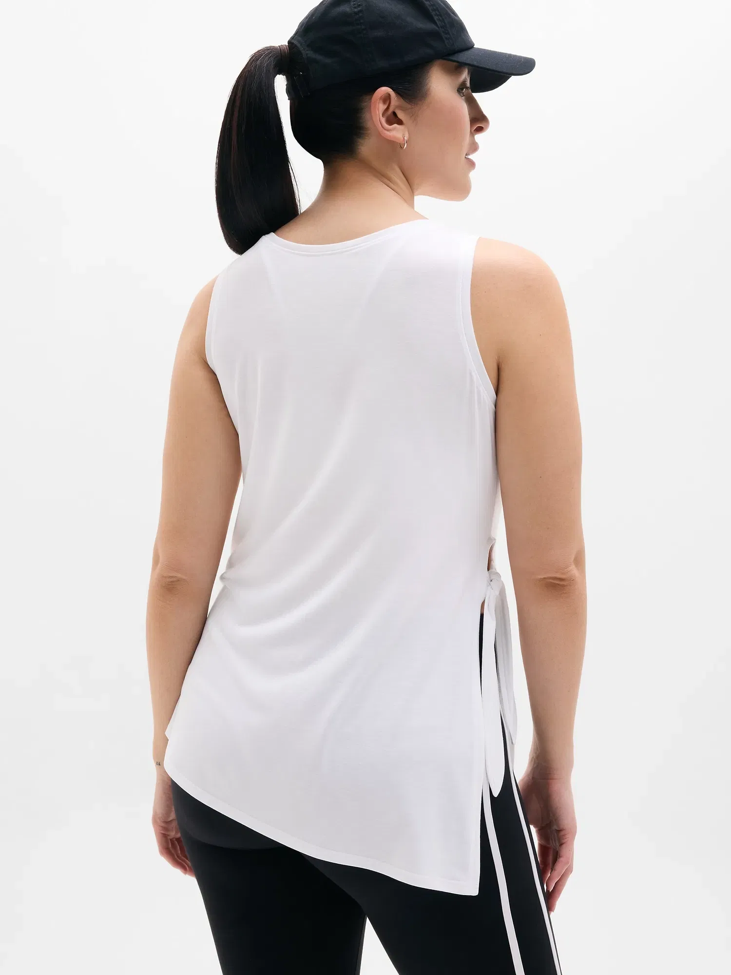 Athleta Move With Ease Asym Tie Tank - White (Bright White)