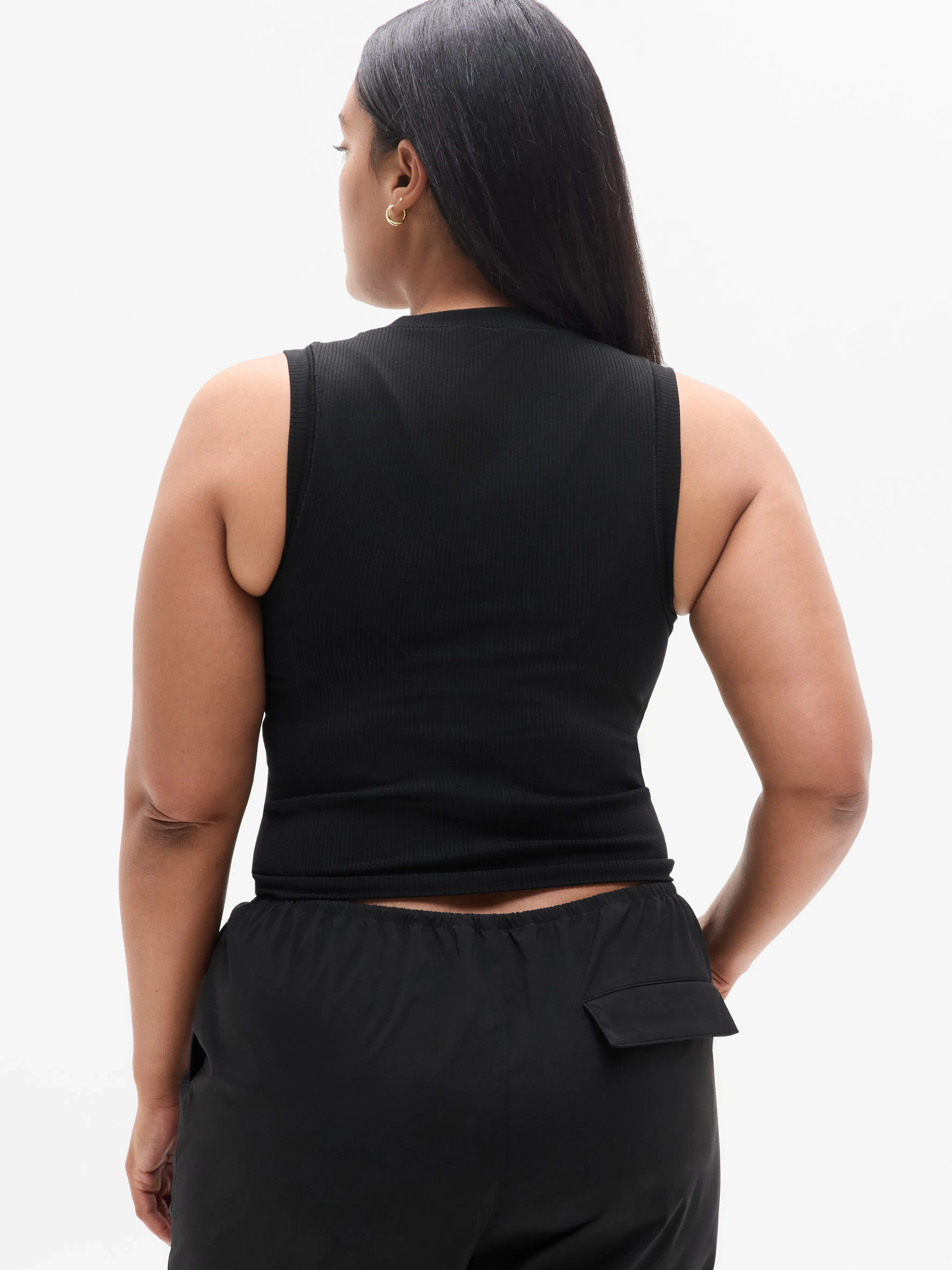 Athleta Renew Seamless Muscle Tank - Black (Black)