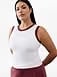 Athleta Renew Seamless Muscle Tank - Multi (White/Redwood)