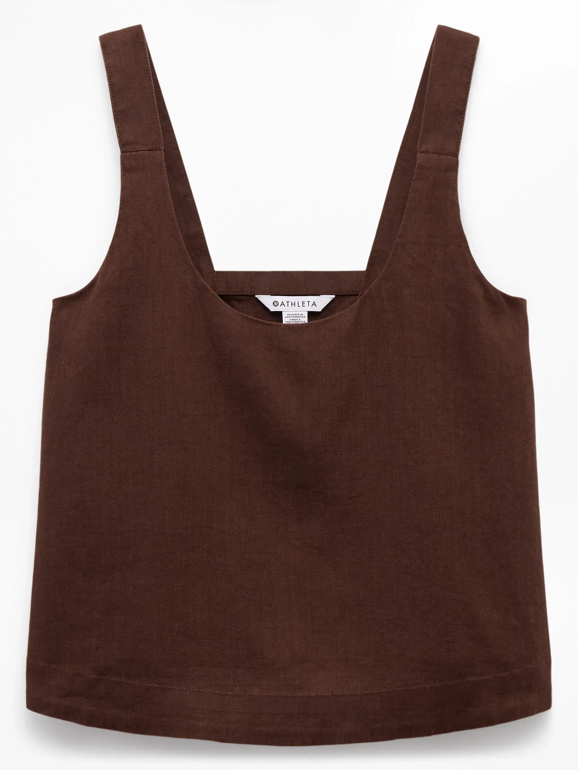 Athleta Retreat Linen Tank - Brown (Woodland)