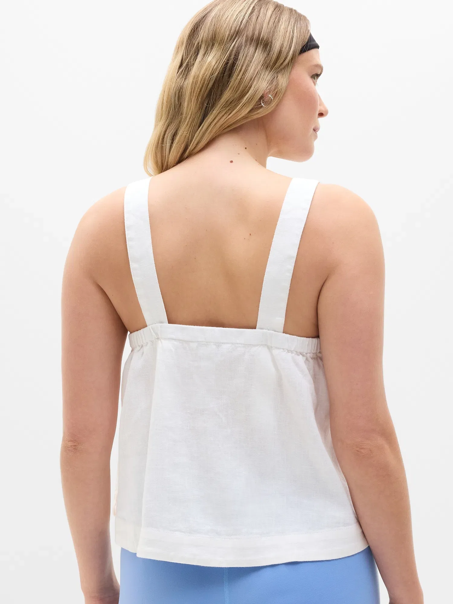 Athleta Retreat Linen Tank - White (Calla Lily)