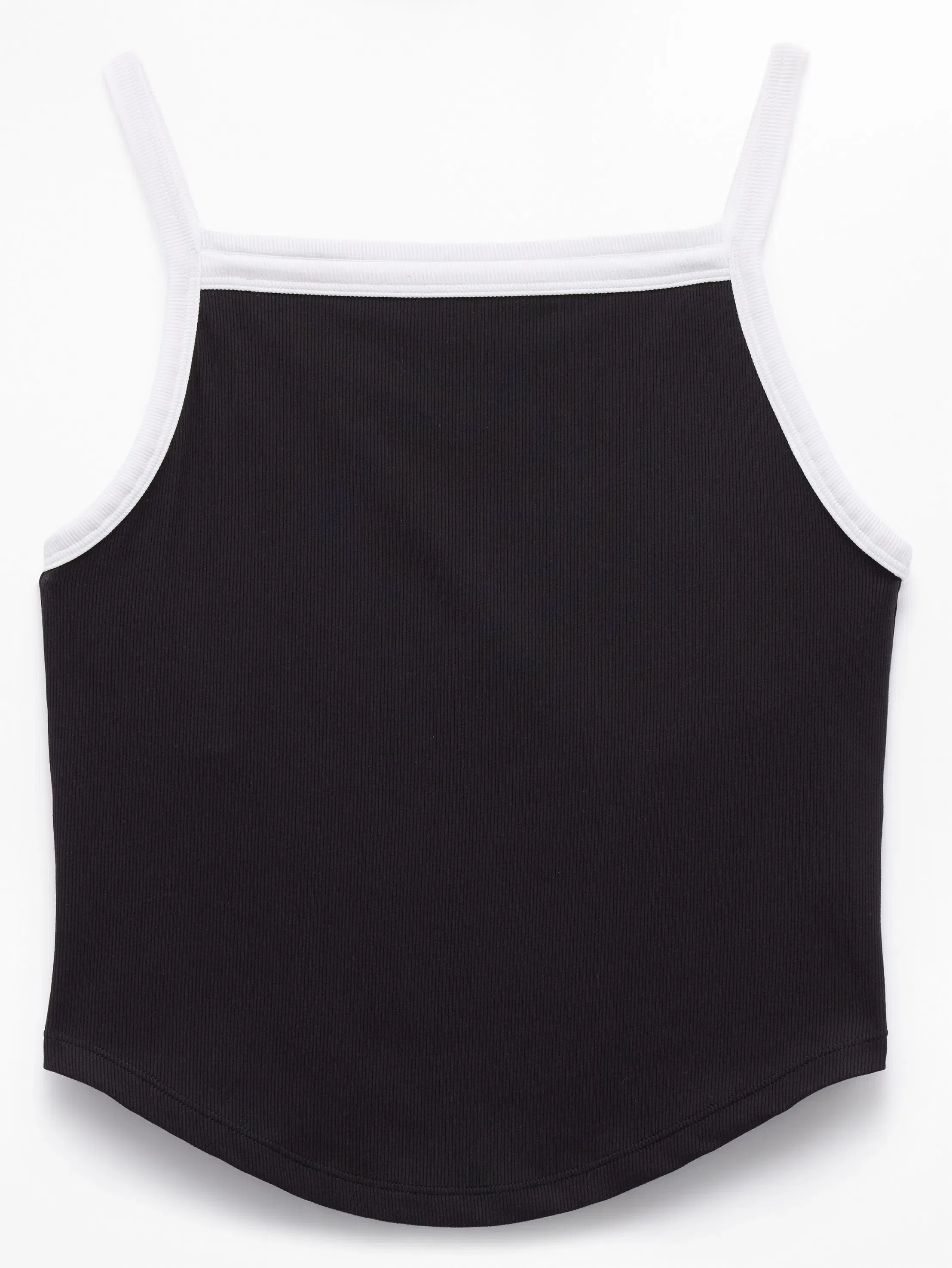 Athleta Signature Rib Apron Support Top - Black (Black/Bright White)