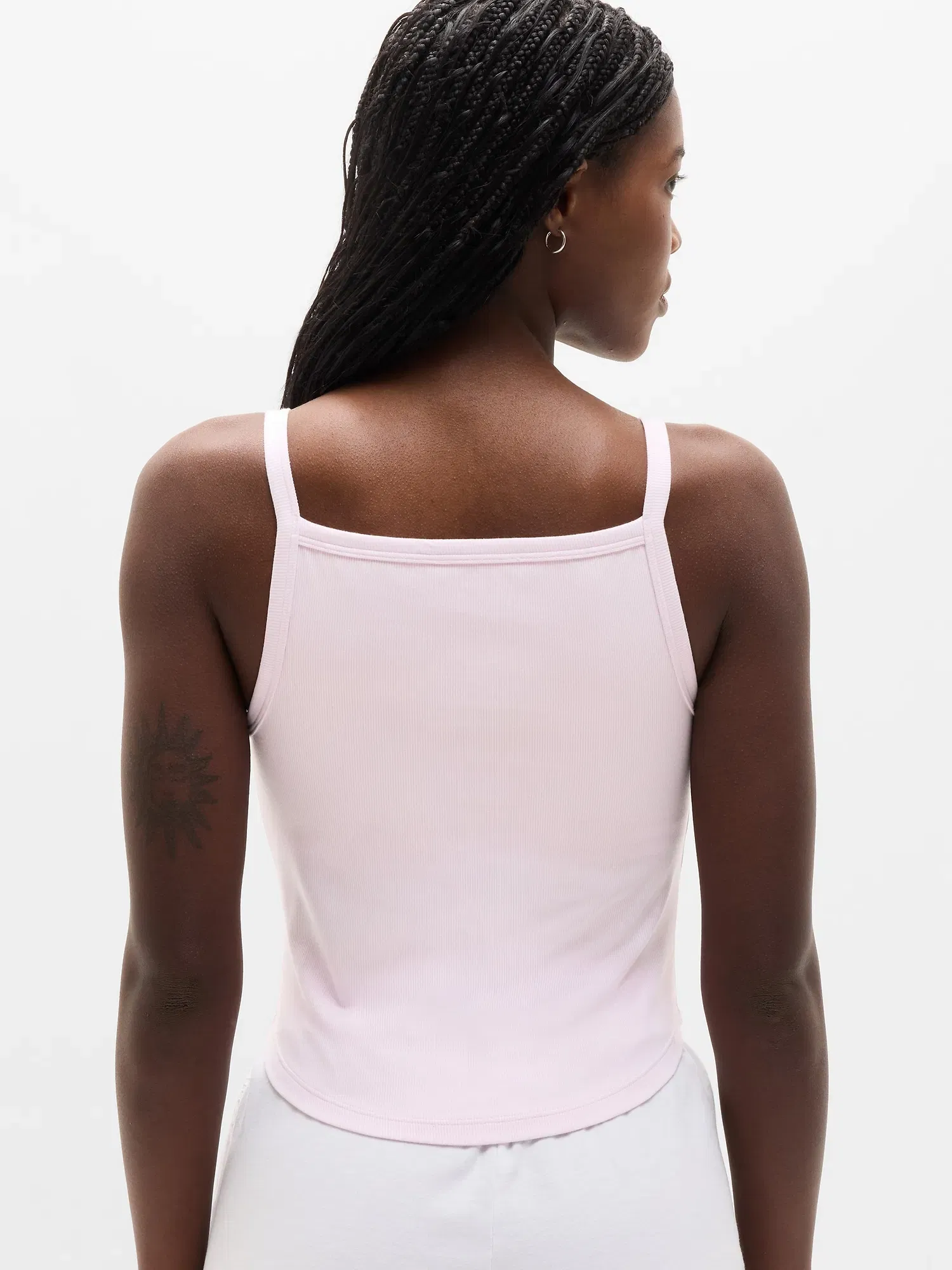 Athleta Signature Rib Apron Support Top - Pink (Ballet)