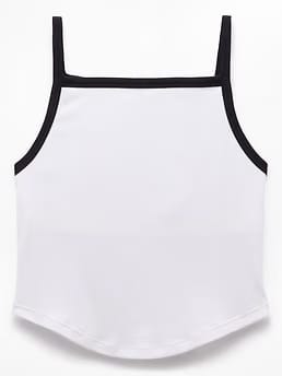 Athleta Signature Rib Apron Support Top - White (Bright White/Black)