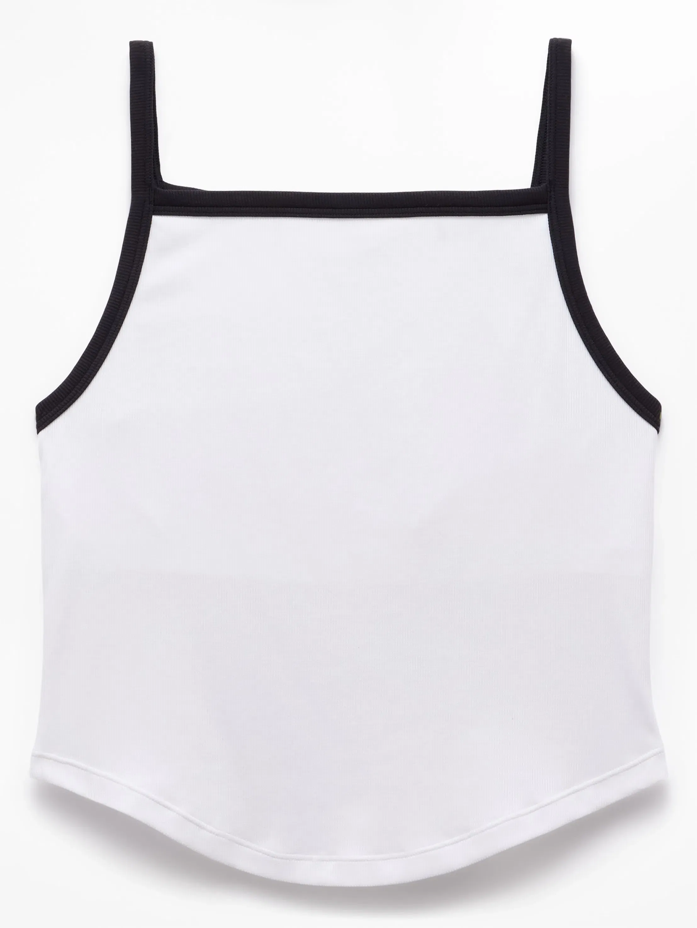 Athleta Signature Rib Apron Support Top - White (Bright White/Black)