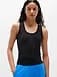 Athleta Signature Rib Scoop Tank - Black (Black)
