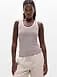 Athleta Signature Rib Scoop Tank - Brown (Martina Woodland Stripe)