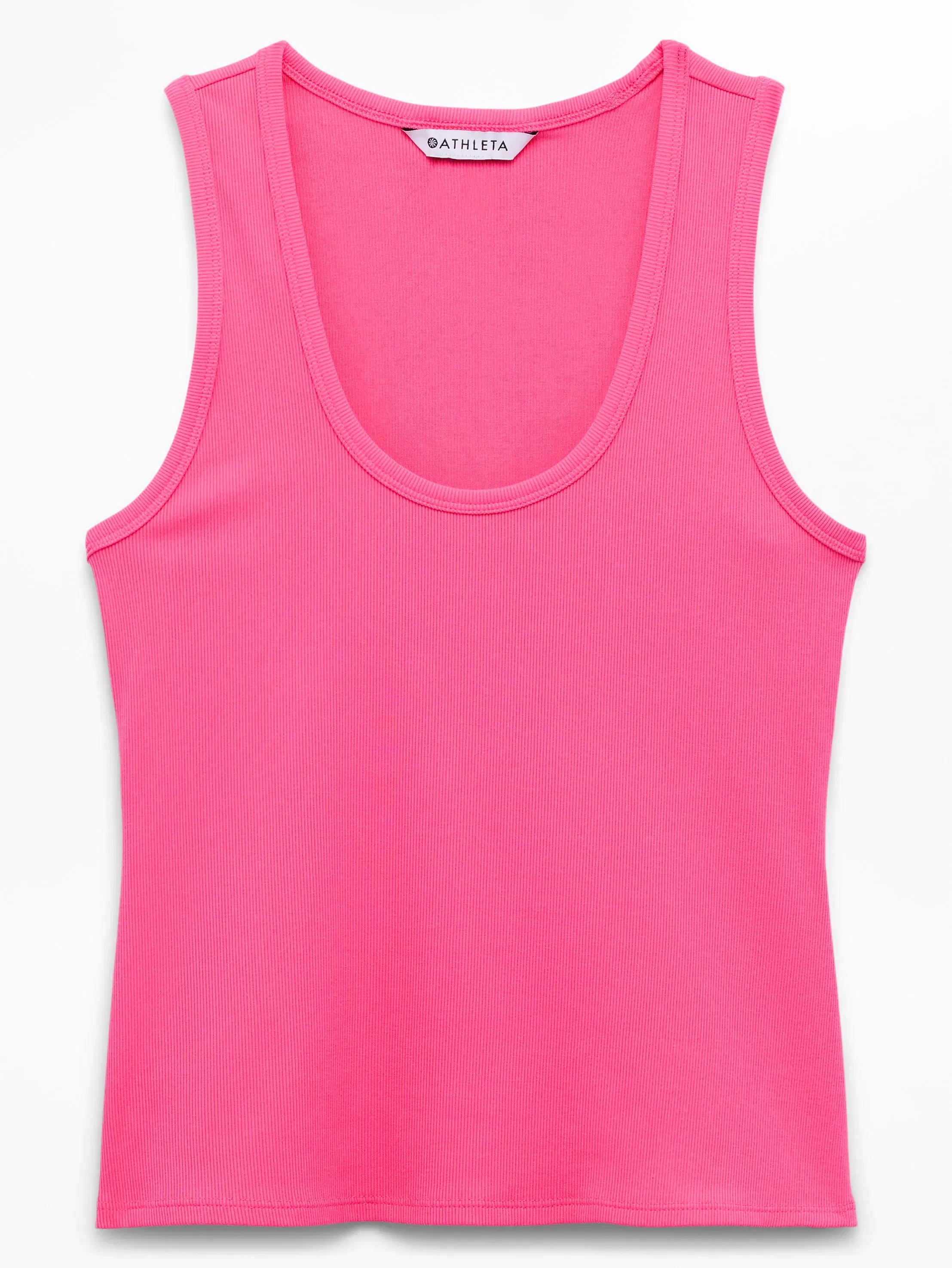 Athleta Signature Rib Scoop Tank - Pink (Cerise)