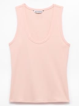 Athleta Signature Rib Scoop Tank - Pink (Pink Sand)