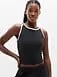 Athleta Transcend Open Back Muscle Tank - Black (Black/Bright White)