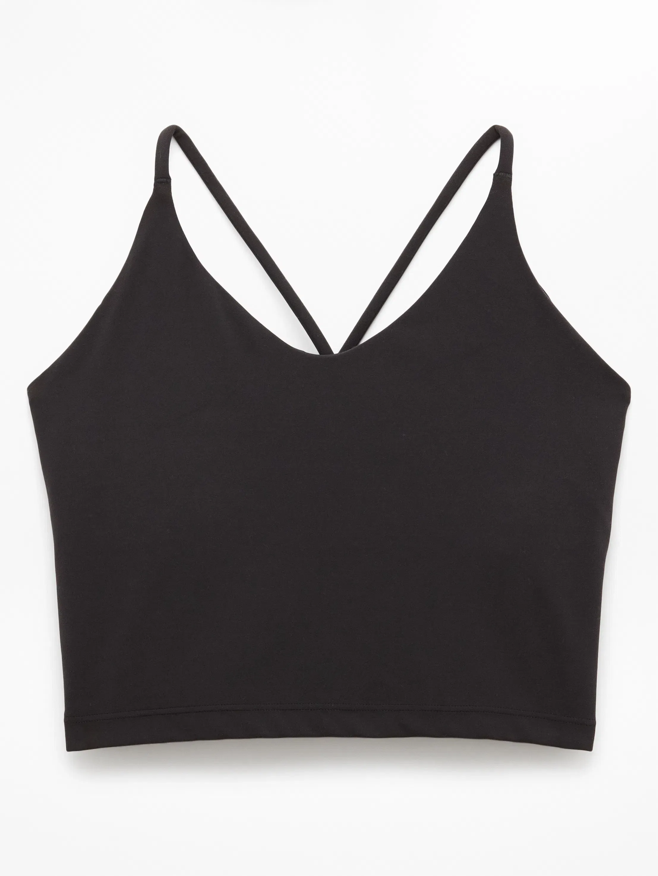 Athleta Transcend Thin Strap Crop Bra - Black (Black)