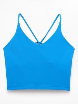 Athleta Transcend Thin Strap Crop Bra - Blue (Breaker)