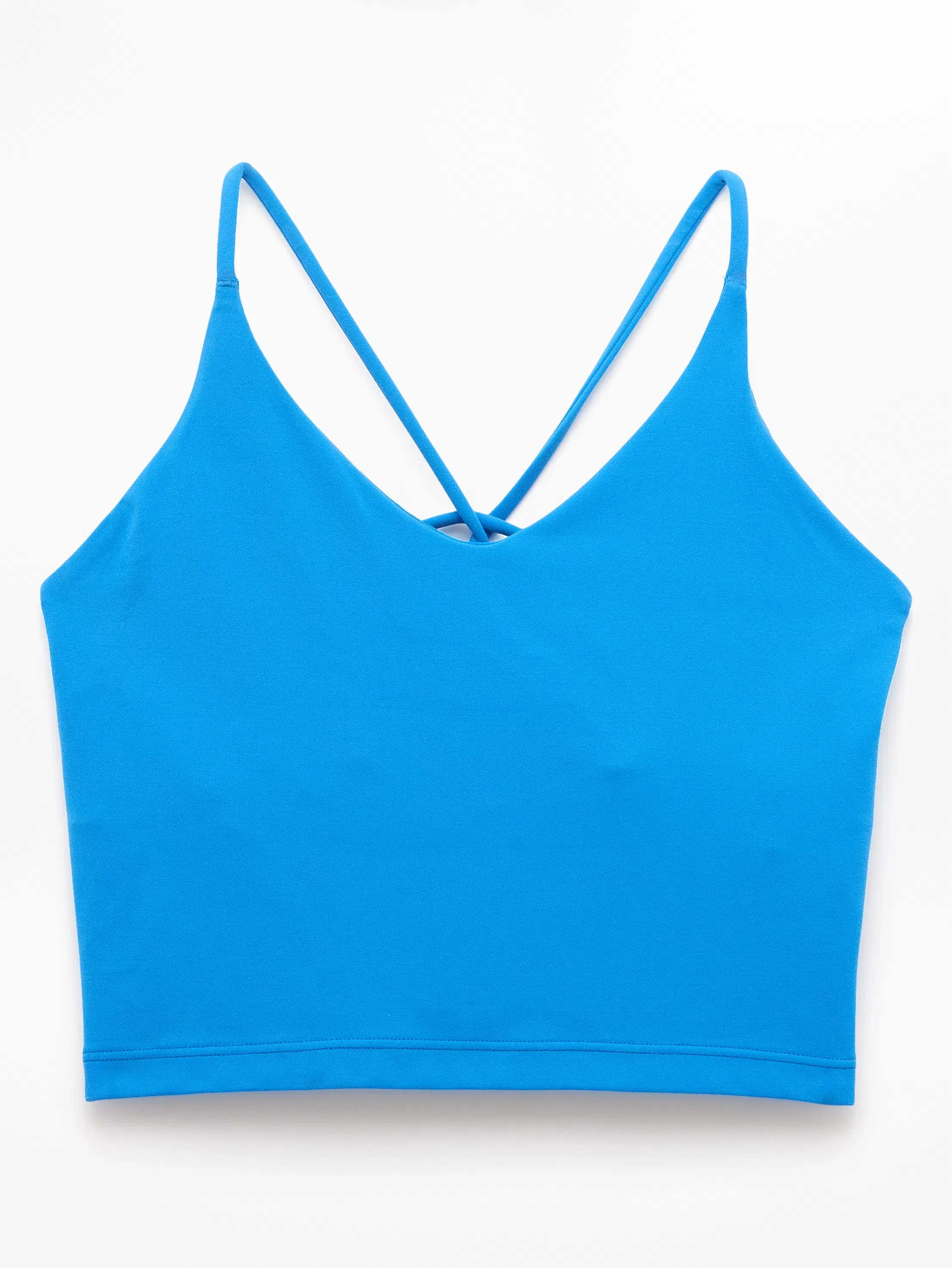 Athleta Transcend Thin Strap Crop Bra - Blue (Breaker)