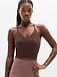Athleta Transcend Thin Strap Crop Bra - Brown (Woodland)