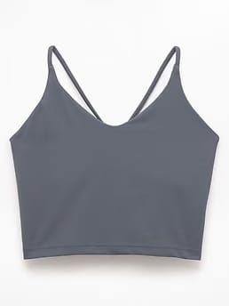 Athleta Transcend Thin Strap Crop Bra - Gray (Slate)